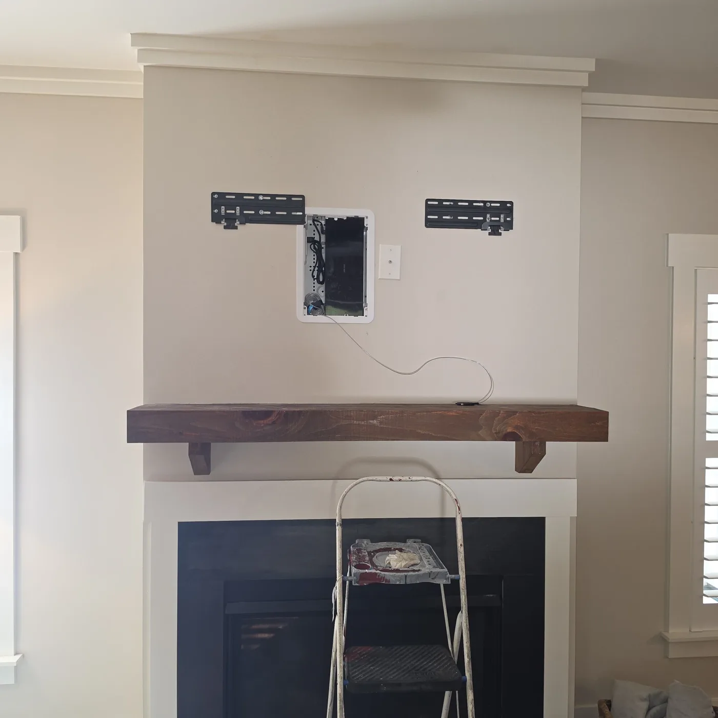 Strong VersaBox Pro in-wall box and Frame mount before the TV goes up